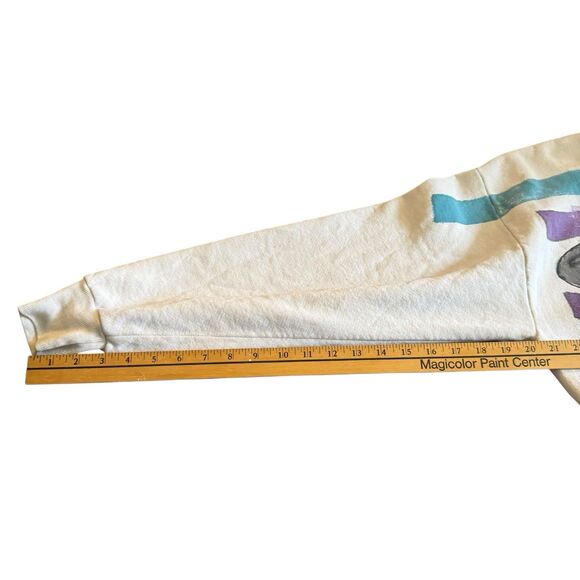 Vintage 90s Crewneck Sweatshirt Woman’s Jerzees Large Garden Core Boho USA - Picture 6 of 9